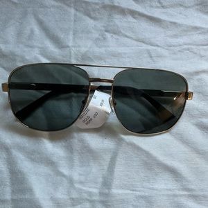 Gucci
Men's Stripe Logo Metal Aviator Sunglasses